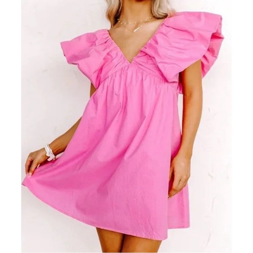Day + Moon dress pink bow